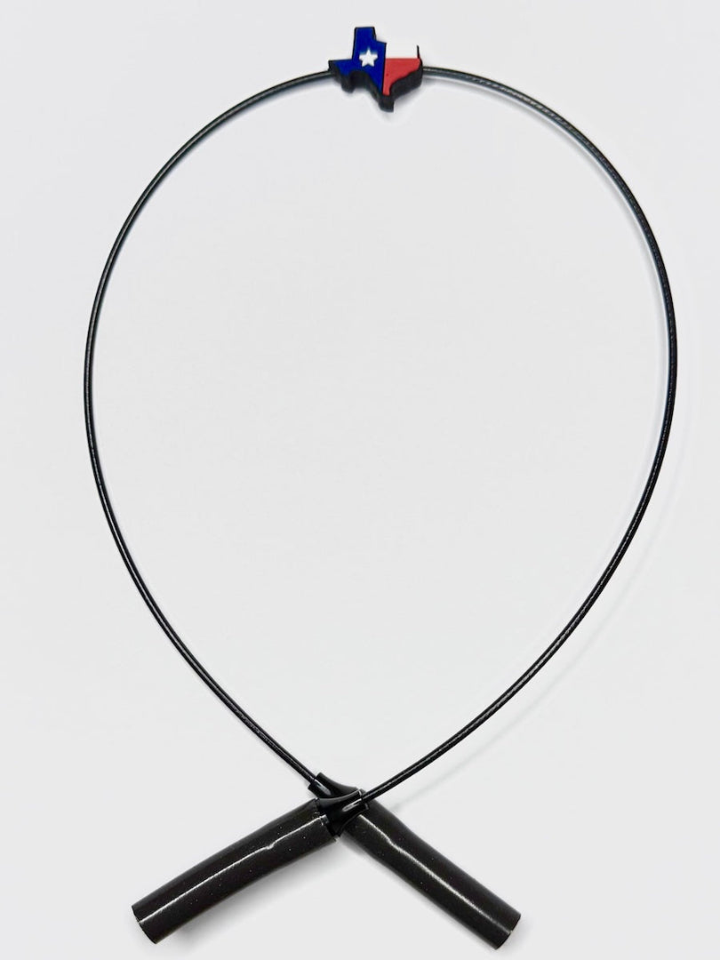 GRAPLRZ The TX sunglass retainers in black on a white background
